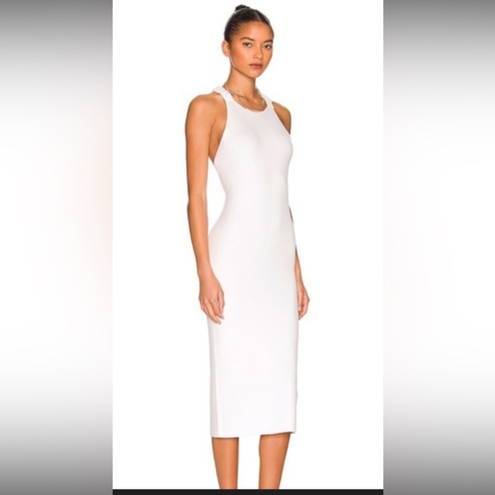 NWT 525 America White Sleeveless Midi Dress